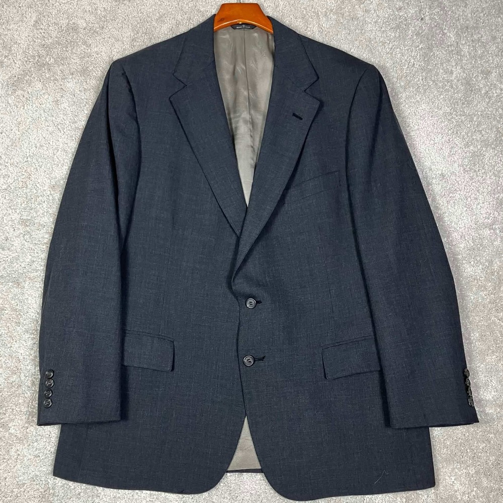 VTG Polo University Club Ralph Lauren Blazer Mens 45R Gray Wool Kensington Coat
